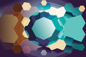 Digital hexagon abstract background vector