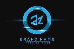 JZ Blue logo Design. Vector logo design for business.