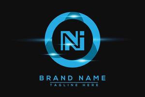 NI Blue logo Design. Vector logo design for business.