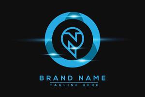 NQ Blue logo Design. Vector logo design for business.