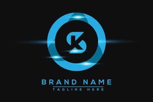 KS Blue logo Design. Vector logo design for business.