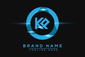 KP Blue logo Design. Vector logo design for business.