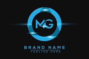 MG Blue logo Design. Vector logo design for business.
