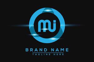 MI Blue logo Design. Vector logo design for business.