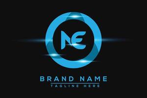 NE Blue logo Design. Vector logo design for business.