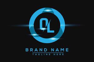 OL Blue logo Design. Vector logo design for business.