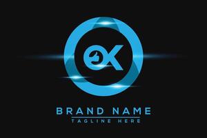 OX Blue logo Design. Vector logo design for business.