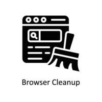 Browser Cleanup  Vector Solid icon Style illustration. EPS 10 File