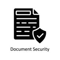 Document Security  Vector Solid icon Style illustration. EPS 10 File