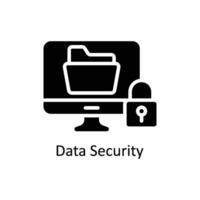 Data Security Vector Solid icon Style illustration. EPS 10 File