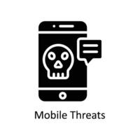 Mobile Threats Vector Solid icon Style illustration. EPS 10 File