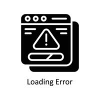 Loading Error  Vector Solid icon Style illustration. EPS 10 File