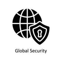Global Security  Vector Solid icon Style illustration. EPS 10 File