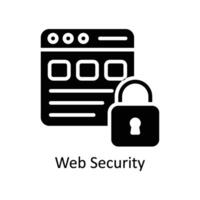 Web Security  Vector Solid icon Style illustration. EPS 10 File