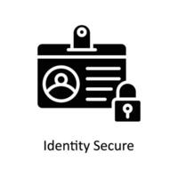 Identity Secure Vector Solid icon Style illustration. EPS 10 File