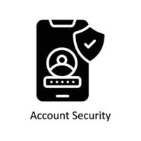 Account Security Vector Solid icon Style illustration. EPS 10 File