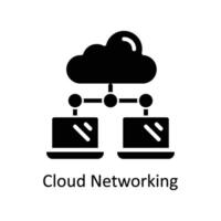 Cloud Networking Vector Solid icon Style illustration. EPS 10 File