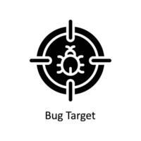 Bug Target Vector Solid icon Style illustration. EPS 10 File