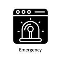 Emergency Vector Solid icon Style illustration. EPS 10 File