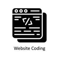 website Coding Vector Solid icon Style illustration. EPS 10 File