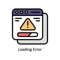 Loading Error  Vector Filled outline icon Style illustration. EPS 10 File