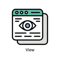 View Vector Filled outline icon Style illustration. EPS 10 File