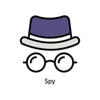 SPY Vector Filled outline icon Style illustration. EPS 10 File