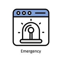 Emergency Vector Filled outline icon Style illustration. EPS 10 File