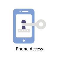 Phone Access Vector Flat icon Style illustration. EPS 10 File