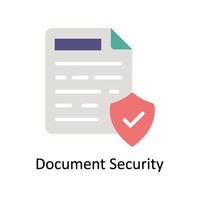 Document Security  Vector Flat icon Style illustration. EPS 10 File