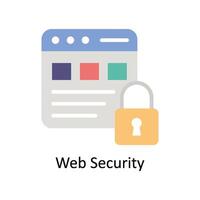 Web Security  Vector Flat icon Style illustration. EPS 10 File