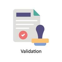 Validation Vector Flat icon Style illustration. EPS 10 File