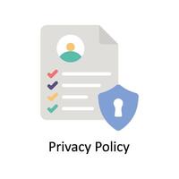 Privacy Policy  Vector Flat icon Style illustration. EPS 10 File