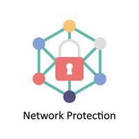 Network Protection  Vector Flat icon Style illustration. EPS 10 File