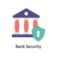 banco seguridad vector plano icono estilo ilustración. eps 10 archivo