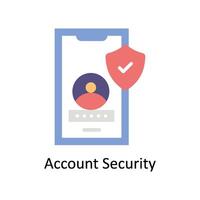 Account Security Vector Flat icon Style illustration. EPS 10 File