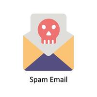 Spam Email  Vector Flat icon Style illustration. EPS 10 File
