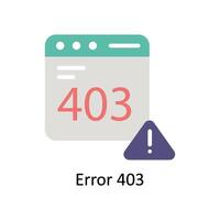 Error 403  Vector Flat icon Style illustration. EPS 10 File