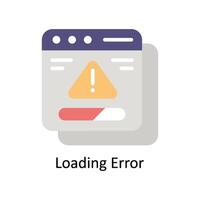 Loading Error  Vector Flat icon Style illustration. EPS 10 File