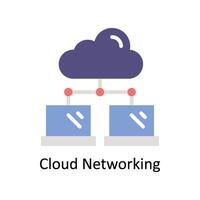 Cloud Networking Vector Flat icon Style illustration. EPS 10 File