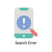 Search Error Vector Flat icon Style illustration. EPS 10 File