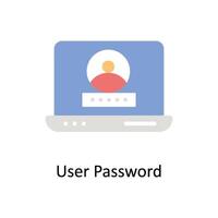 User Password Vector Flat icon Style illustration. EPS 10 File