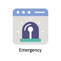 Emergency Vector Flat icon Style illustration. EPS 10 File