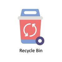 Recycle Bin Vector Flat icon Style illustration. EPS 10 File