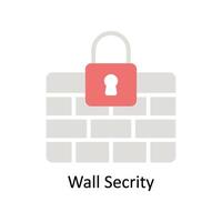 Wall Security Vector Flat icon Style illustration. EPS 10 File