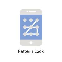 Pattern Lock Vector Flat icon Style illustration. EPS 10 File