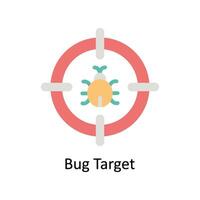 Bug Target Vector Flat icon Style illustration. EPS 10 File