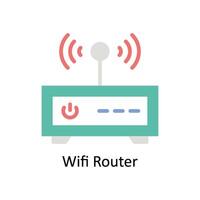 Wifi Router Vector Flat icon Style illustration. EPS 10 File