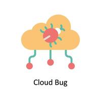 Cloud bug Vector Flat icon Style illustration. EPS 10 File