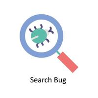 Search bug Vector Flat icon Style illustration. EPS 10 File